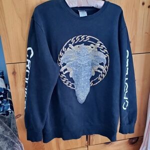 Crooks & Castles Men's Black Graphic Sweatshirt Size Large